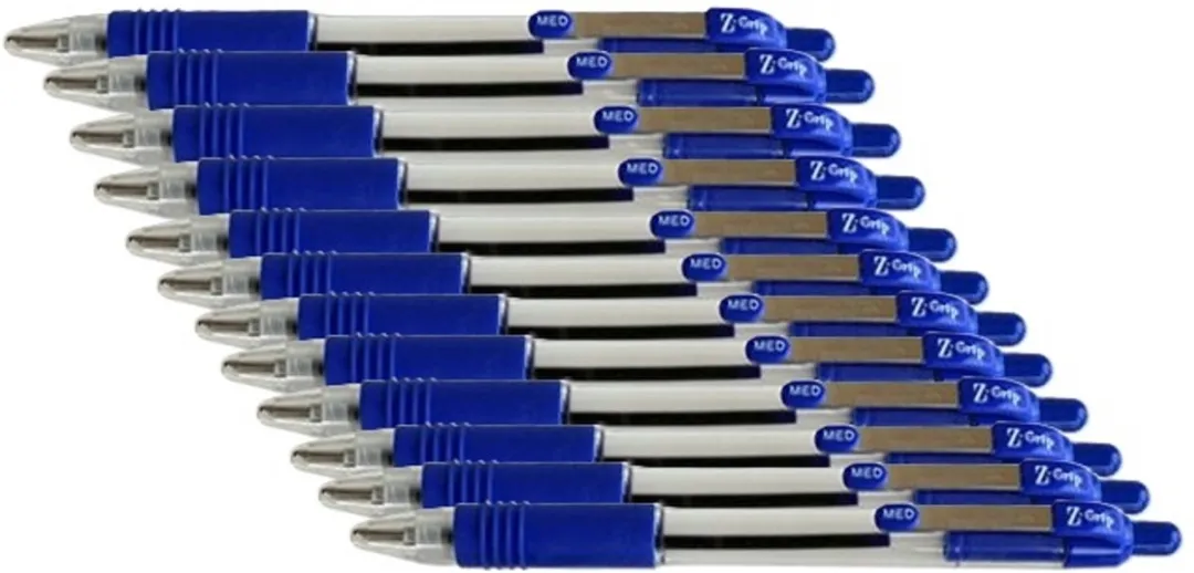 Zebra Z-Grip Blauwe Balpen 1.0mm - 12 Stuks