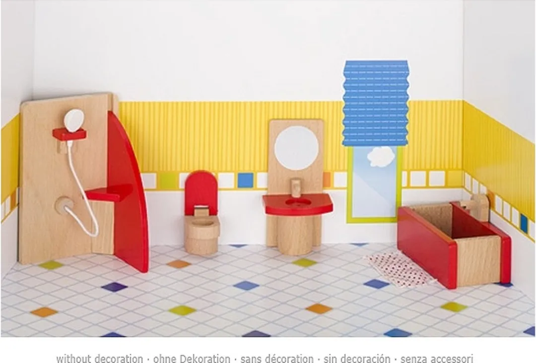 Goki Poppenhuismeubeltjes Badkamer 5-delig