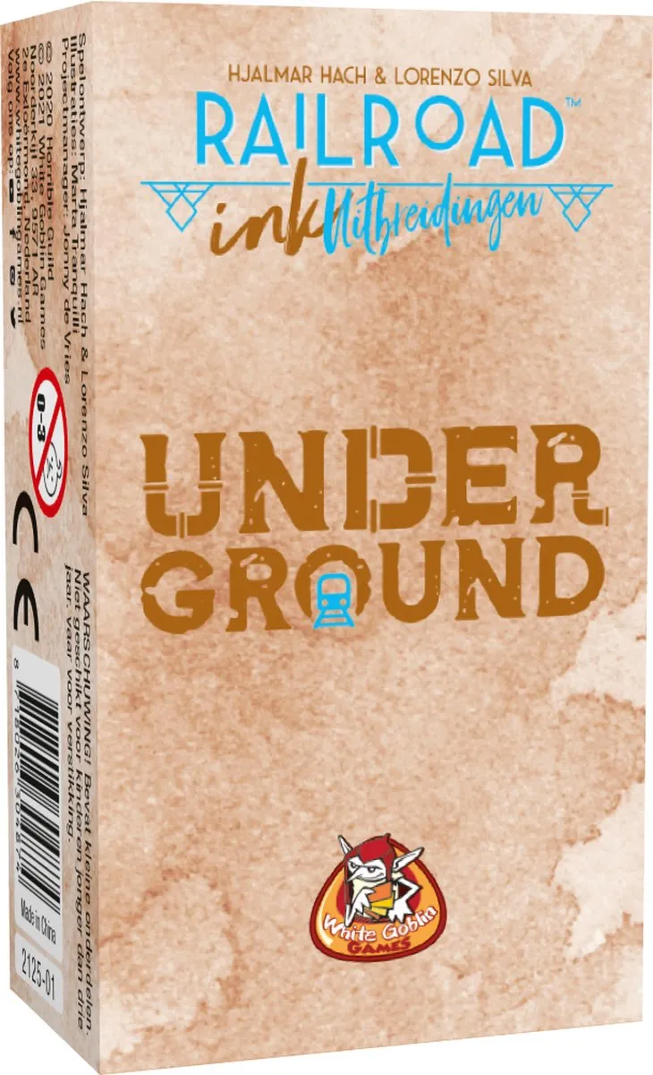 White Goblin Games Railroad Ink Underground Uitbreiding - Dobbelspel - 4 D6