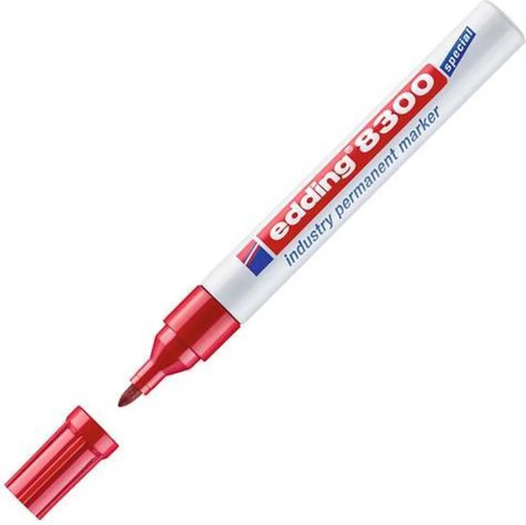 edding 8300 Viltstift Industrie Rond 1,5-3mm Rood - 10 Stuks