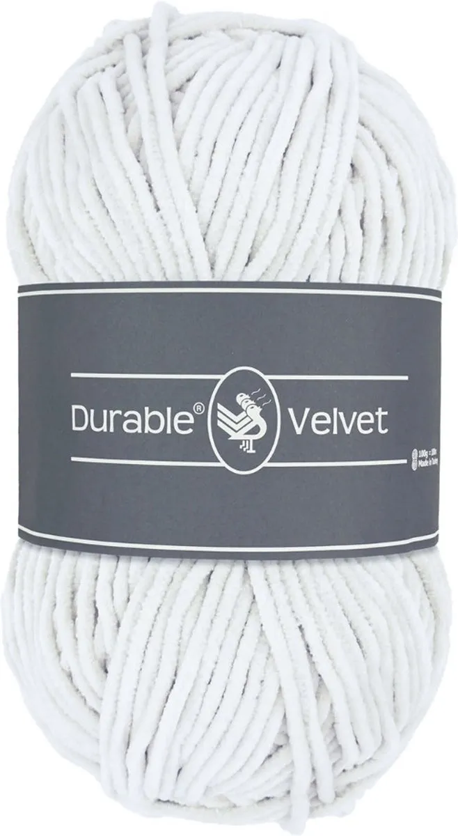 Durable Velvet Chenille Garen 310 White