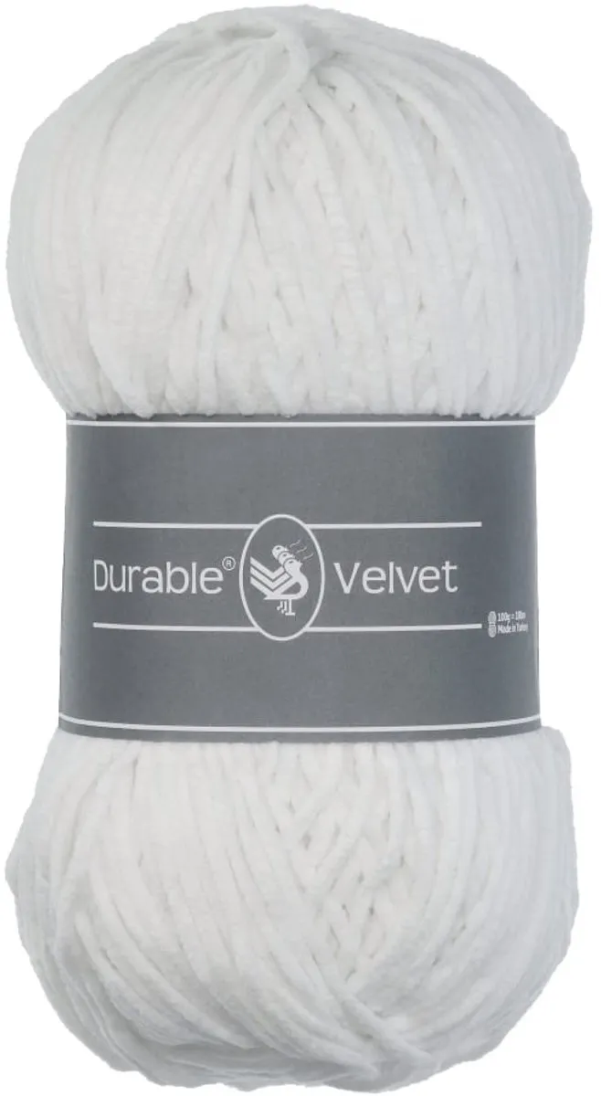 Durable Velvet Chenille Garen 310 White