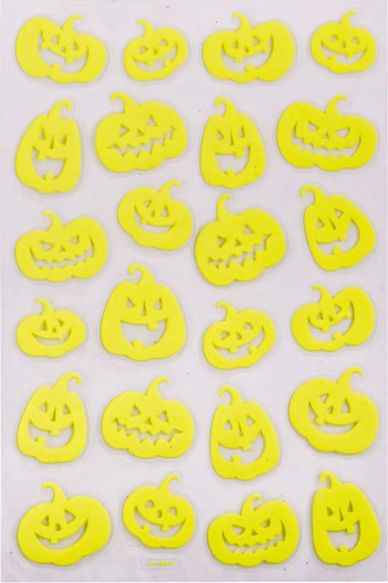 Carnival Toys Stickervel Glow In The Dark Vinyl Geel 24-delig