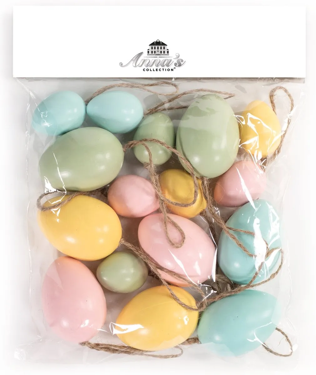 Anna's Collection Paaseieren Kunststof - 32 Stuks - Pastel