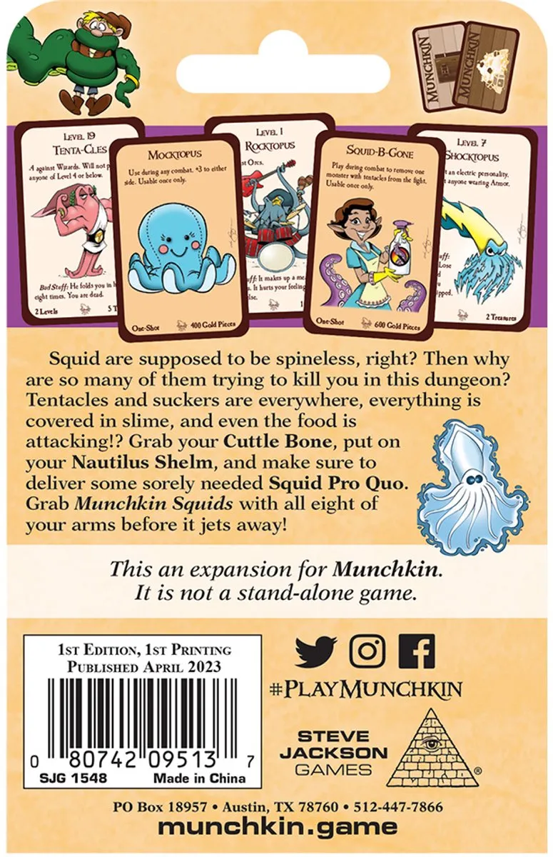 Steve Jackson Games Munchkin Squids Uitbreiding 1548SJG - 3-6 Spelers
