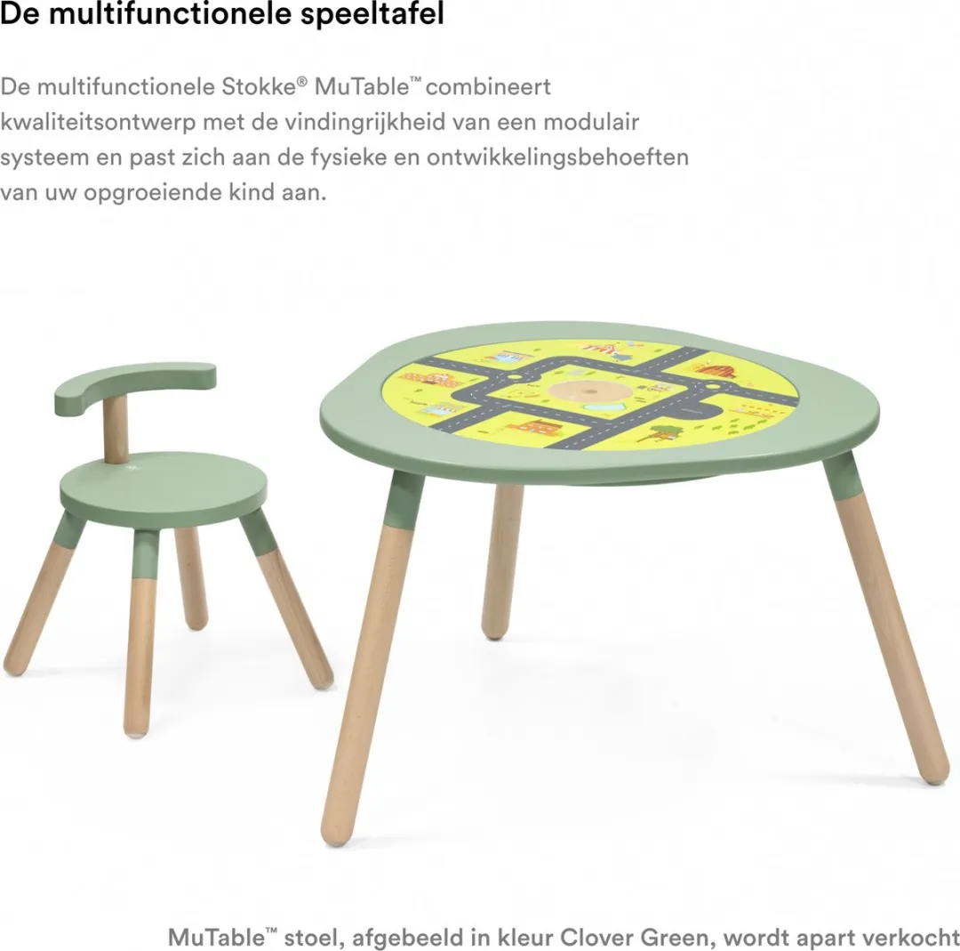 Stokke MuTable Storm Grey Multifunctionele Speeltafel - 3 Activiteitenborden