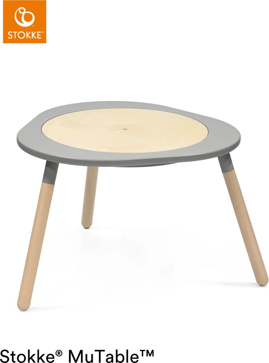 Stokke MuTable Storm Grey Multifunctionele Speeltafel - 3 Activiteitenborden