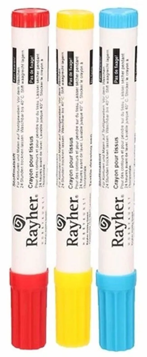 Rayher Textielstiften Set 3 Stuks
