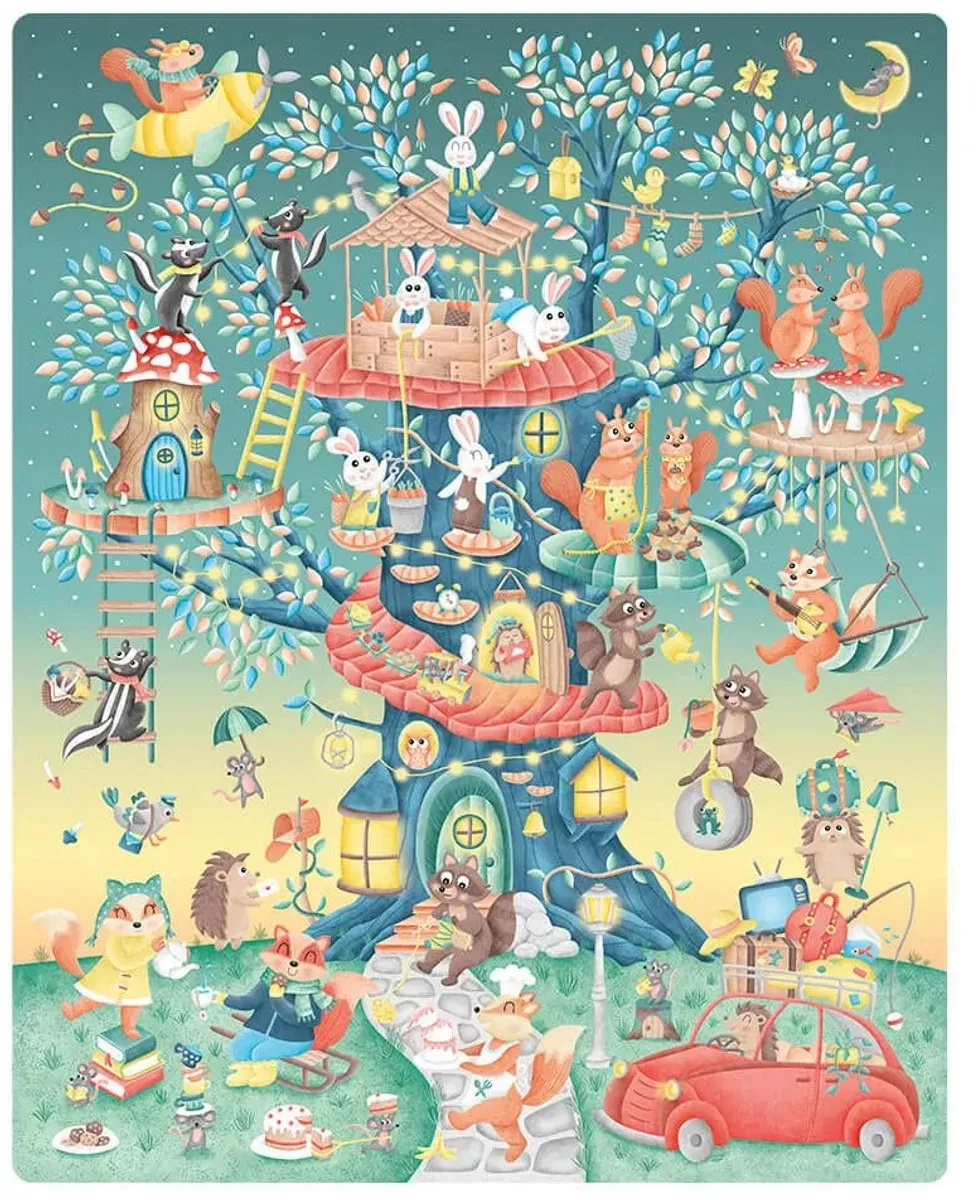 Eurekakids Boomhutvrienden Observatiepuzzel 54 Stuks - Multicolor