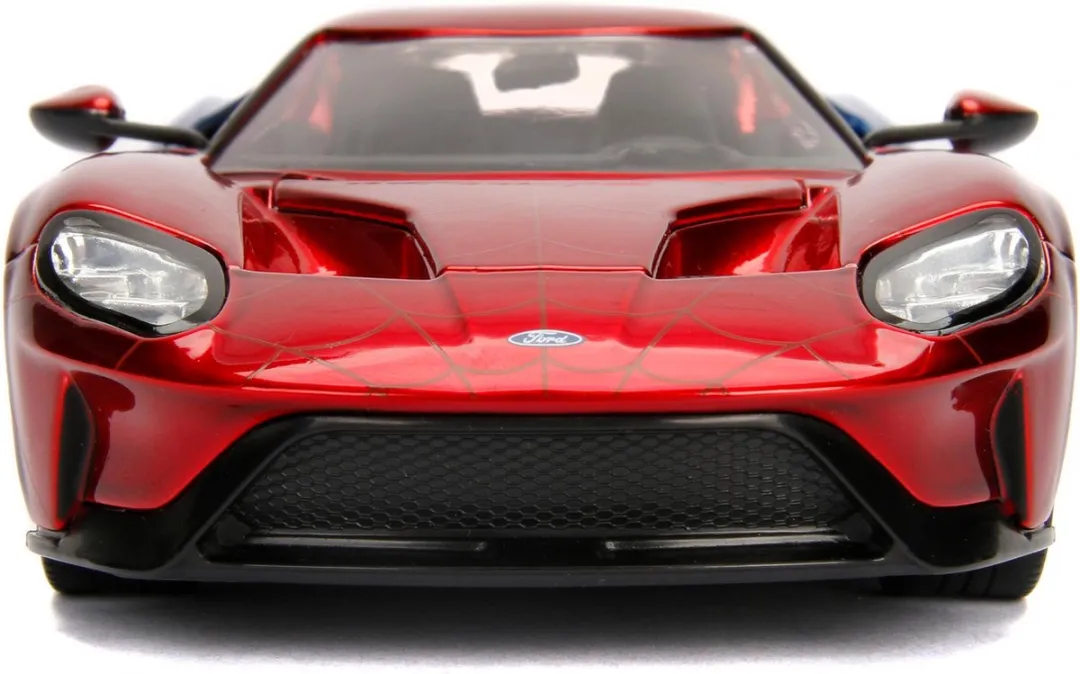 Jada Toys Marvel Spider-Man 2017 Ford GT Die-cast Auto 1:24 - Rood/Blauw