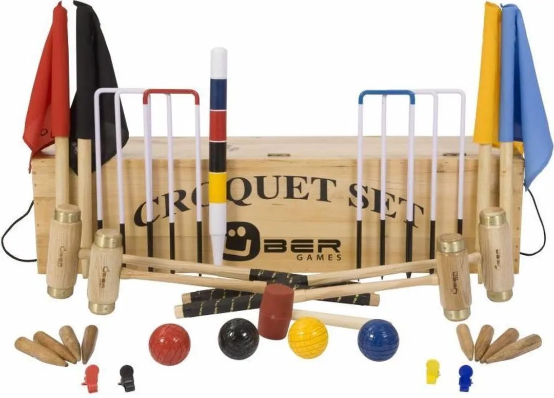 Ubergames Junior Executive Croquet Set - ECO Hardhout - ug114trolley