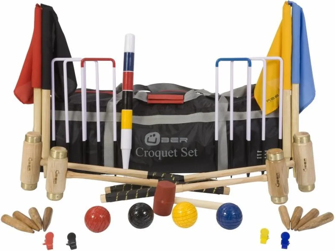 Ubergames Junior Executive Croquet Set - ECO Hardhout - ug114trolley