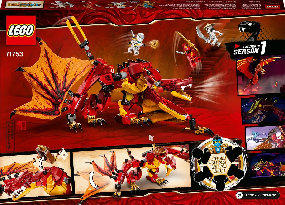 LEGO Ninjago Legacy Vuurdraak Aanval 71753 - 563 Stukken