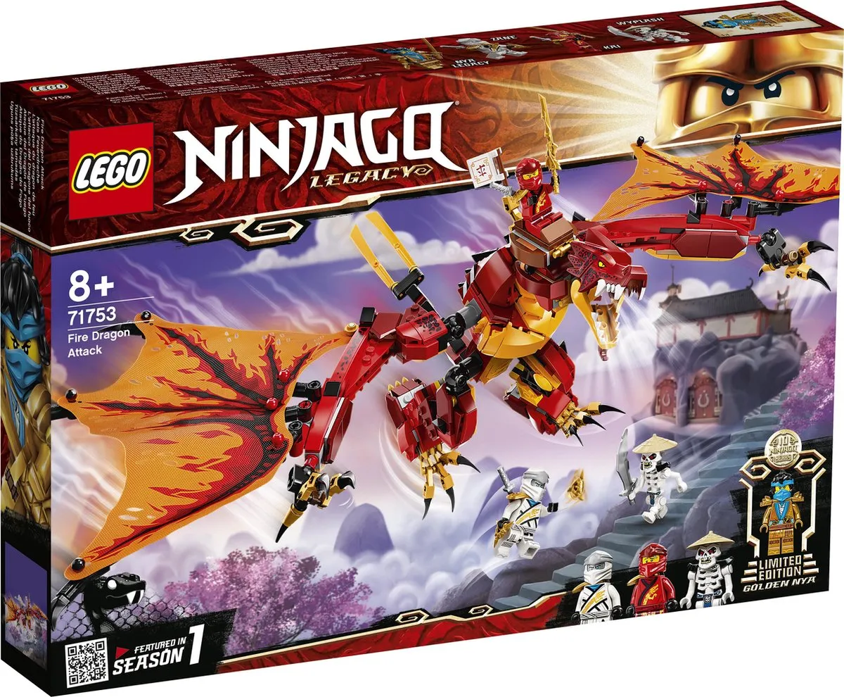 LEGO Ninjago Legacy Vuurdraak Aanval 71753 - 563 Stukken