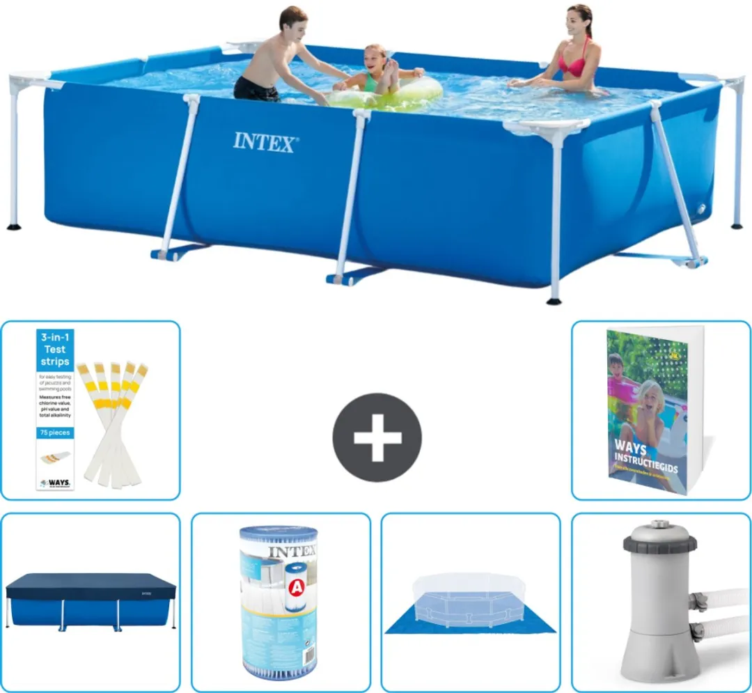 Intex Rechthoekig Frame Zwembad 300x200x75cm