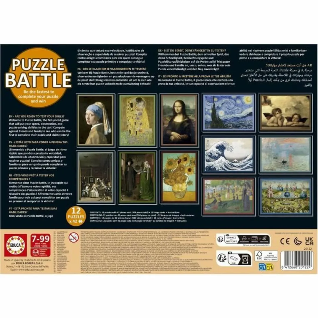 Educa Battle Art Puzzel - 42 Onderdelen - 12 Stuks