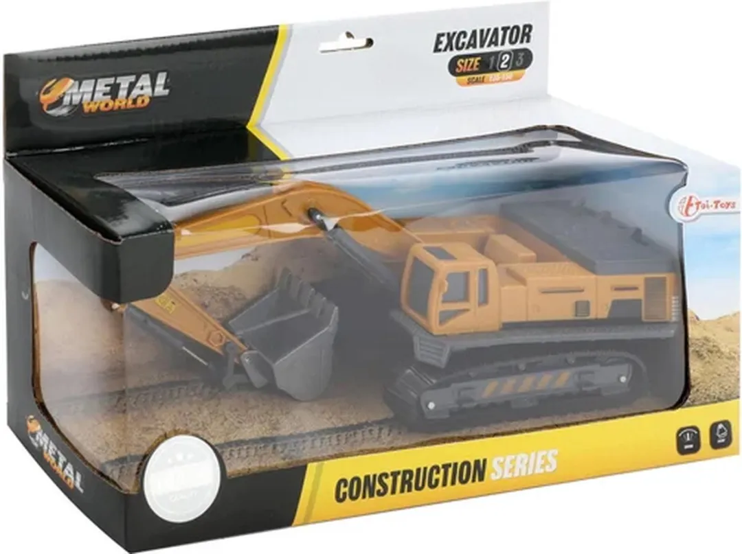 Toi-Toys METAL Graafmachine 1:55 - Geel - afbeelding 6 van 6