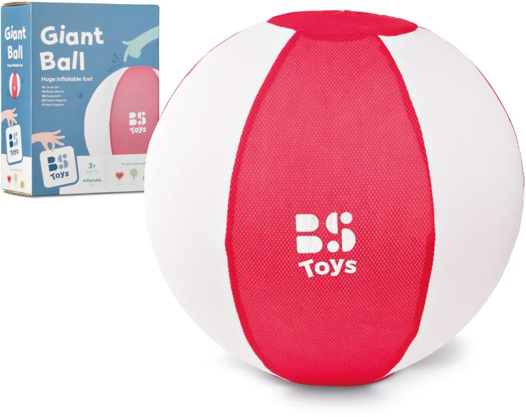BS Toys GA555 Grote Speelbal 50cm - Rood/Wit