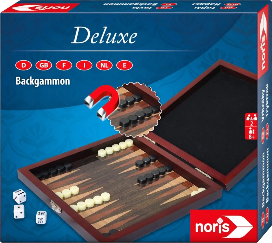 Noris Deluxe Travel Backgammon Bordspel - 2 Spelers