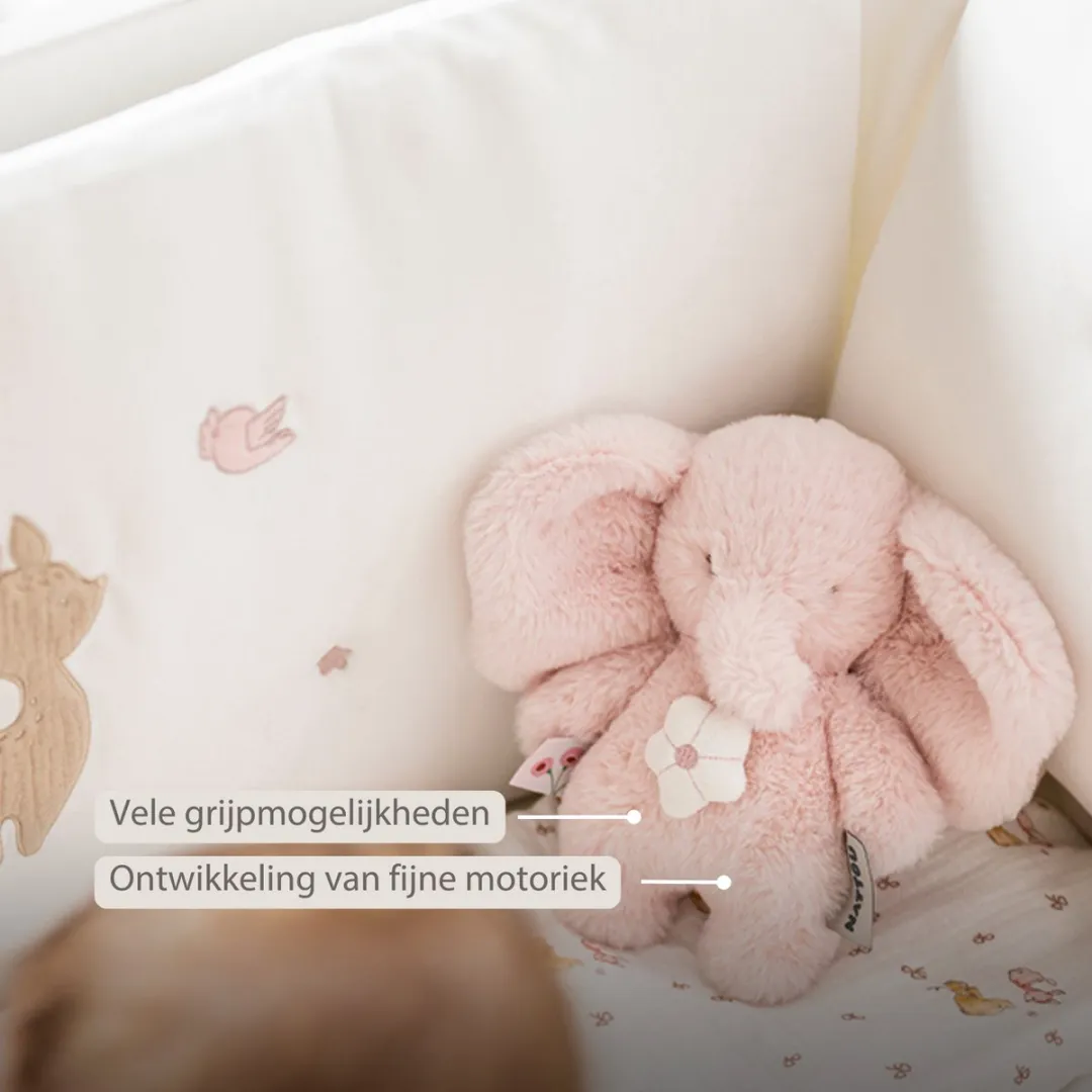 Nattou FanFan Muziekknuffel Olifant 20cm - Roze