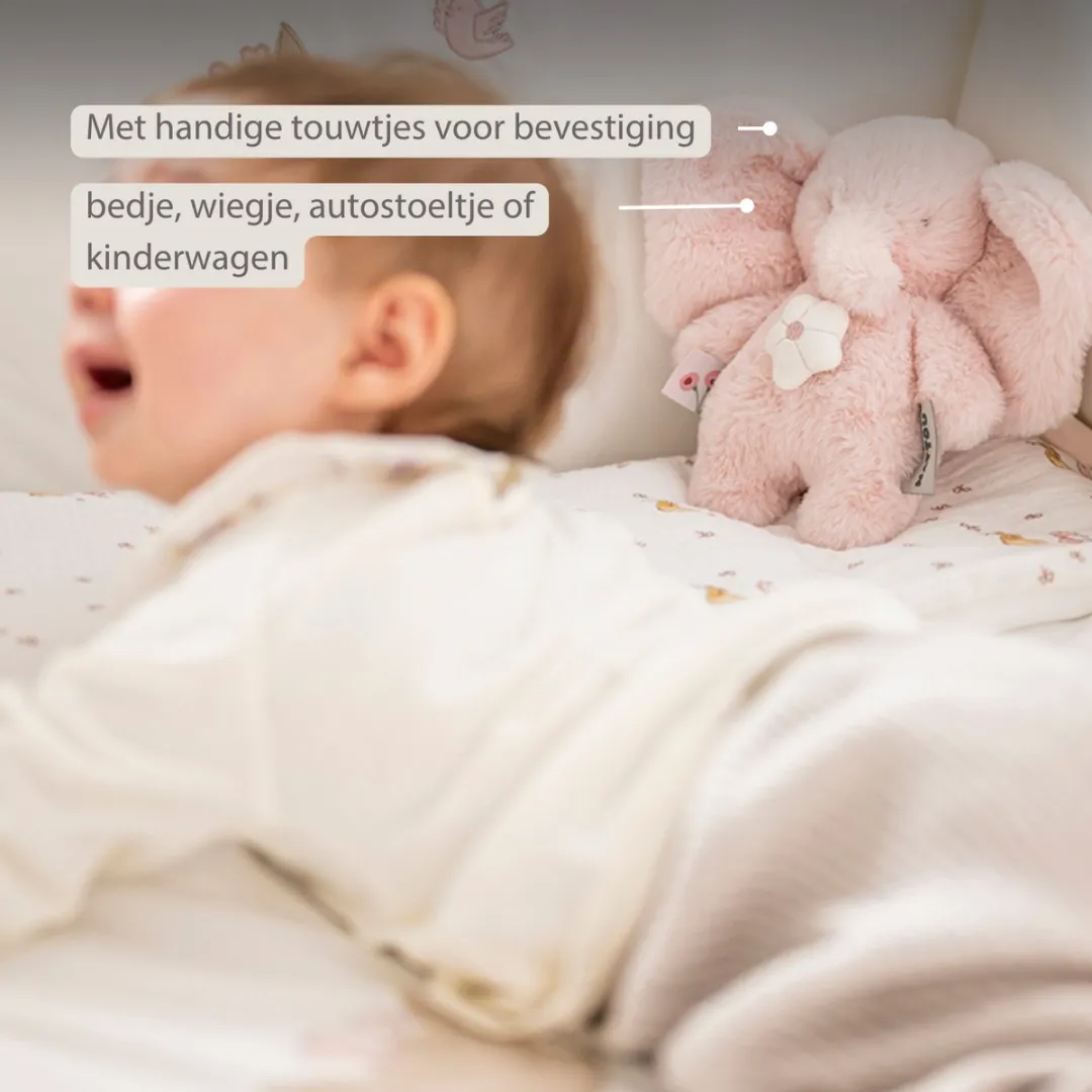 Nattou FanFan Muziekknuffel Olifant 20cm - Roze