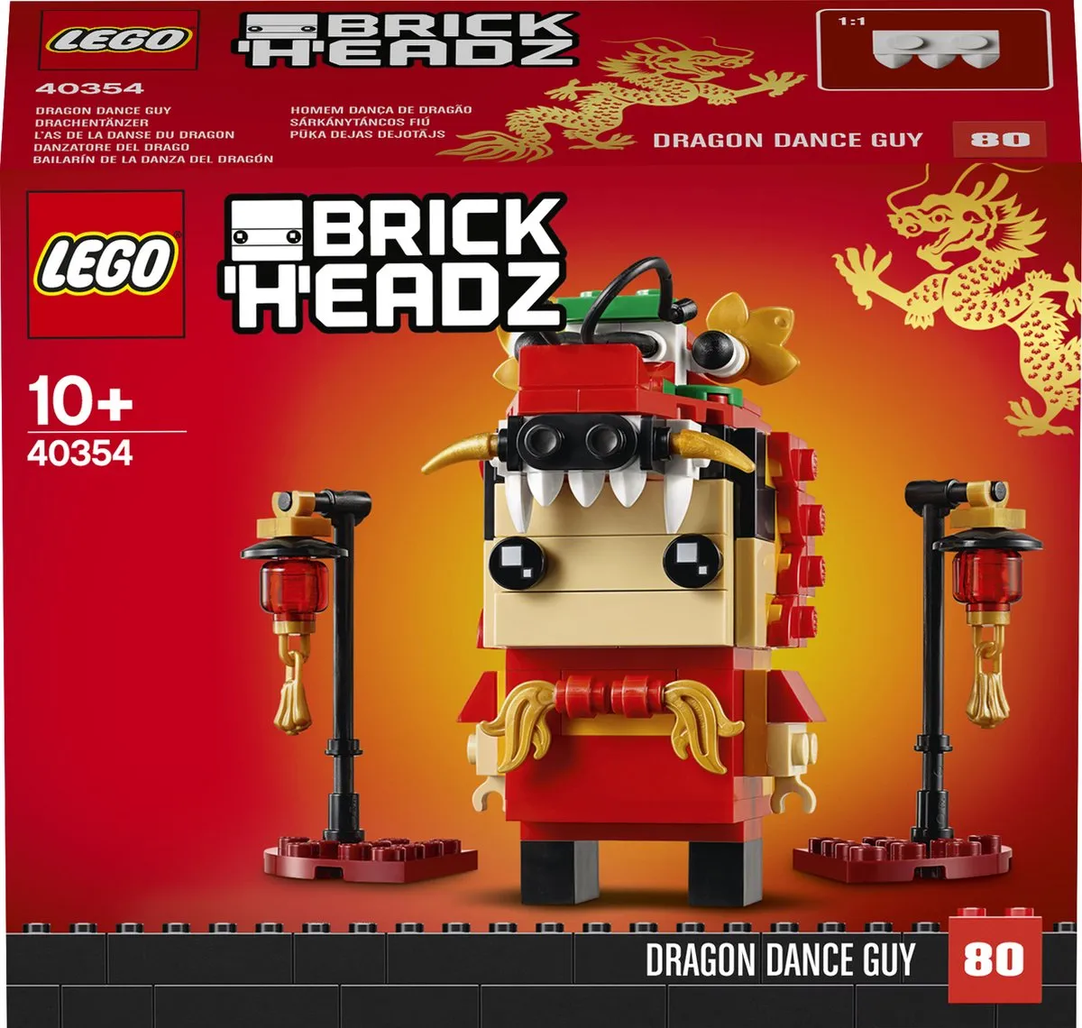 LEGO BrickHeadz Drakendanser 40354 - 170 Stukken - Rood - afbeelding 6 van 6