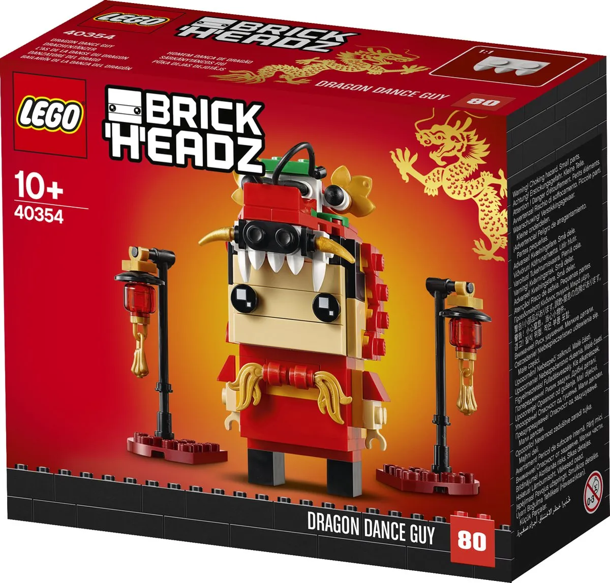 LEGO BrickHeadz Drakendanser 40354 - 170 Stukken - Rood