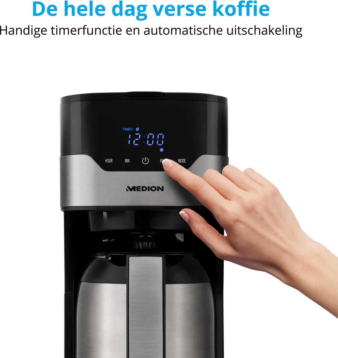Medion MD18458 Koffiezetapparaat 1,1L - 10 Kopjes - Zilver - afbeelding 6 van 6