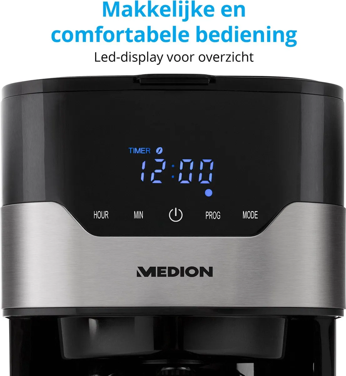 Medion MD18458 Koffiezetapparaat 1,1L - 10 Kopjes - Zilver