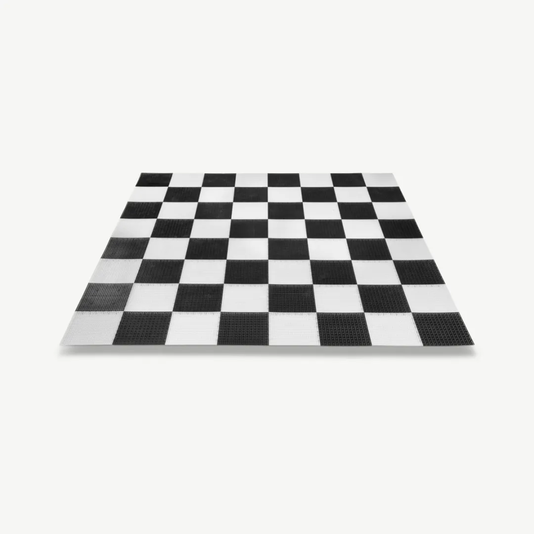 Rubberen Vinyl Dam- en Schaakbord - 240x240 cm