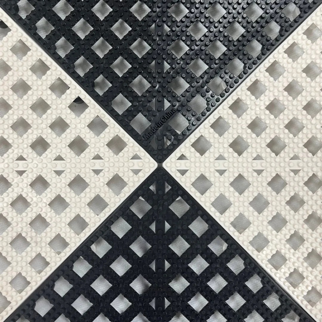 Rubberen Vinyl Dam- en Schaakbord - 240x240 cm