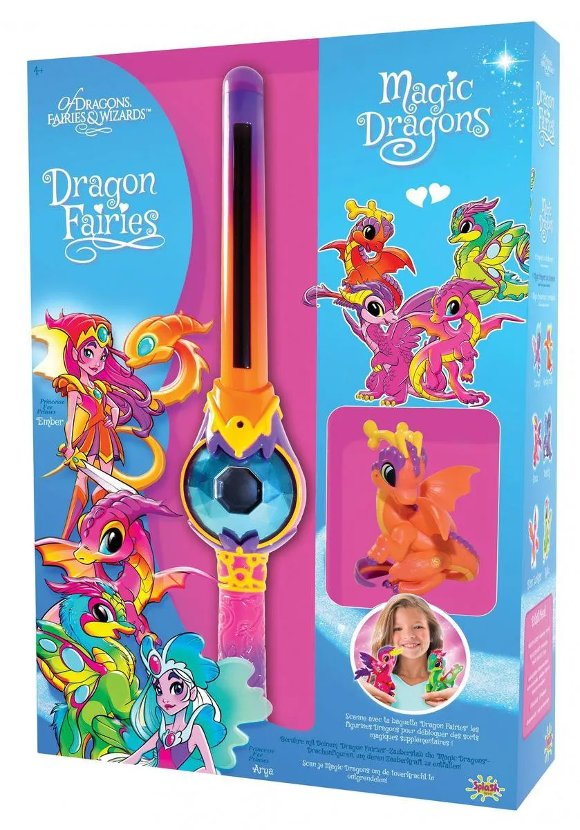 Splash Toys Toverstaf Dragon Fairies 33cm - Oranje