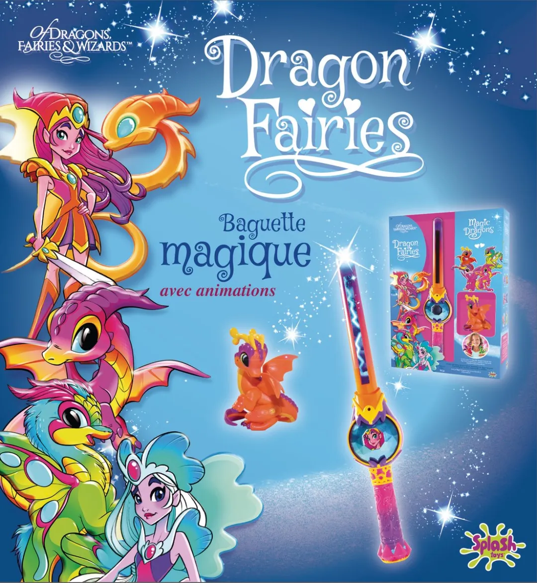 Splash Toys Toverstaf Dragon Fairies 33cm - Oranje