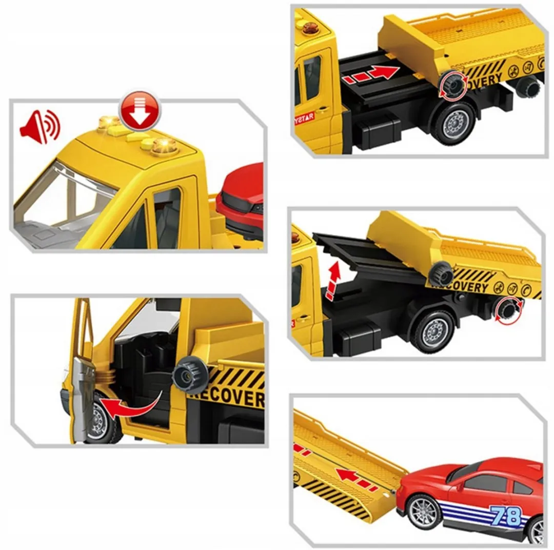 Grote Sleepwagen Speelgoedauto met Geluid & Licht - Kinderen