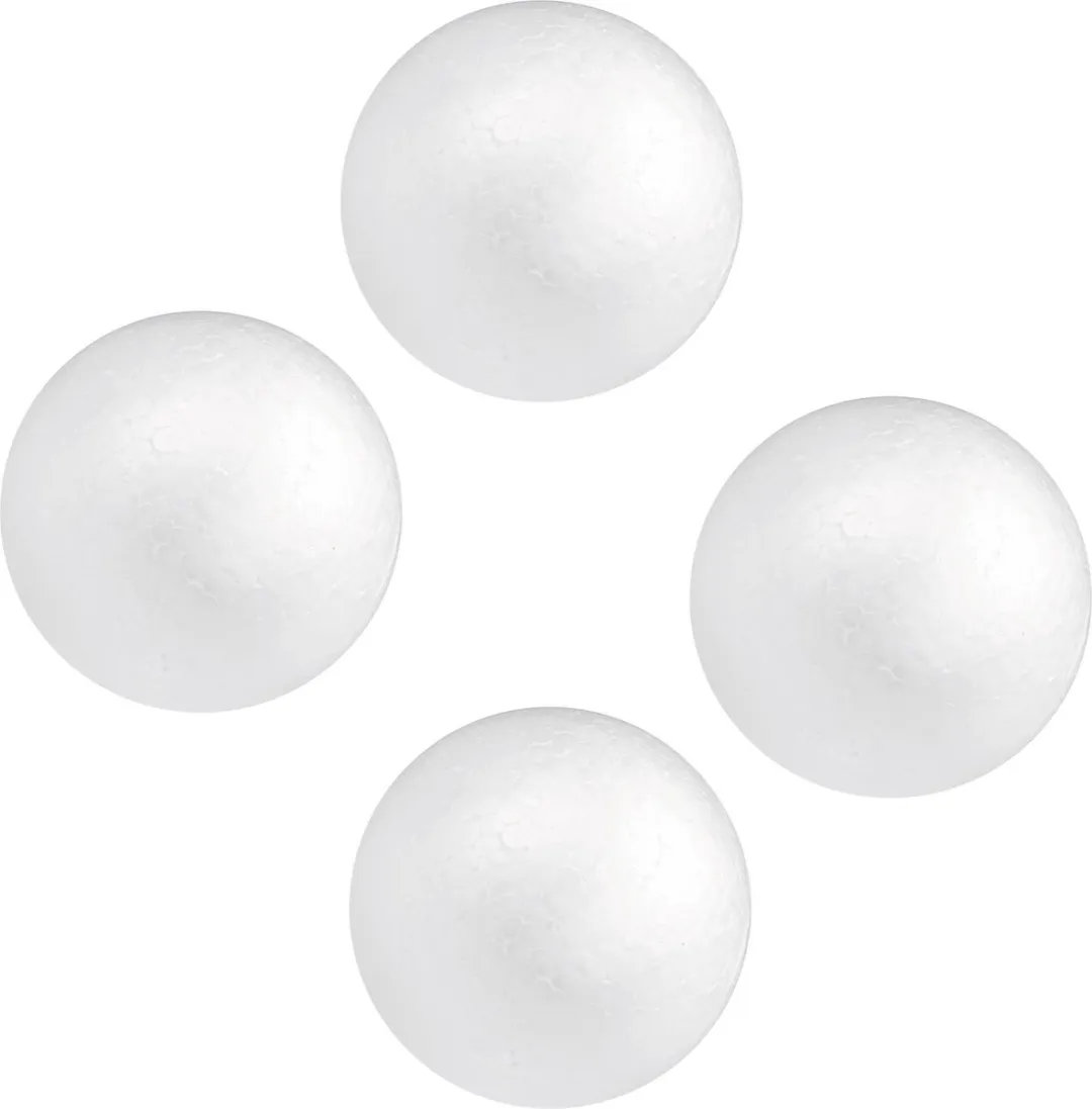 Piepschuim hobby ronde ballen/bollen - zak van 10x stuks - 5 cm -knutselen vormen/figuren