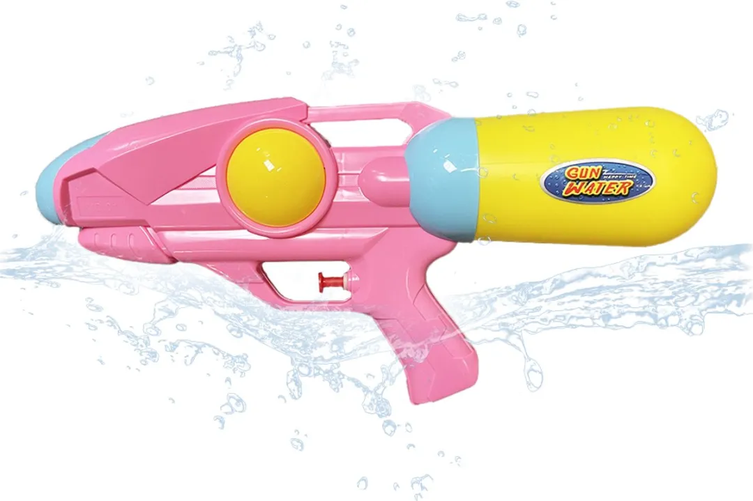 Waterpistool 33cm L - Water Pistool Extra Groot Reservoir - Lichtgewicht 100g - 4 Kleuren - ABS Waterspeelgoed voor Kinderen 3+ - Speelgoed Kinderen - Buitenspeelgoed - Tweekleurig Roze en Geel
