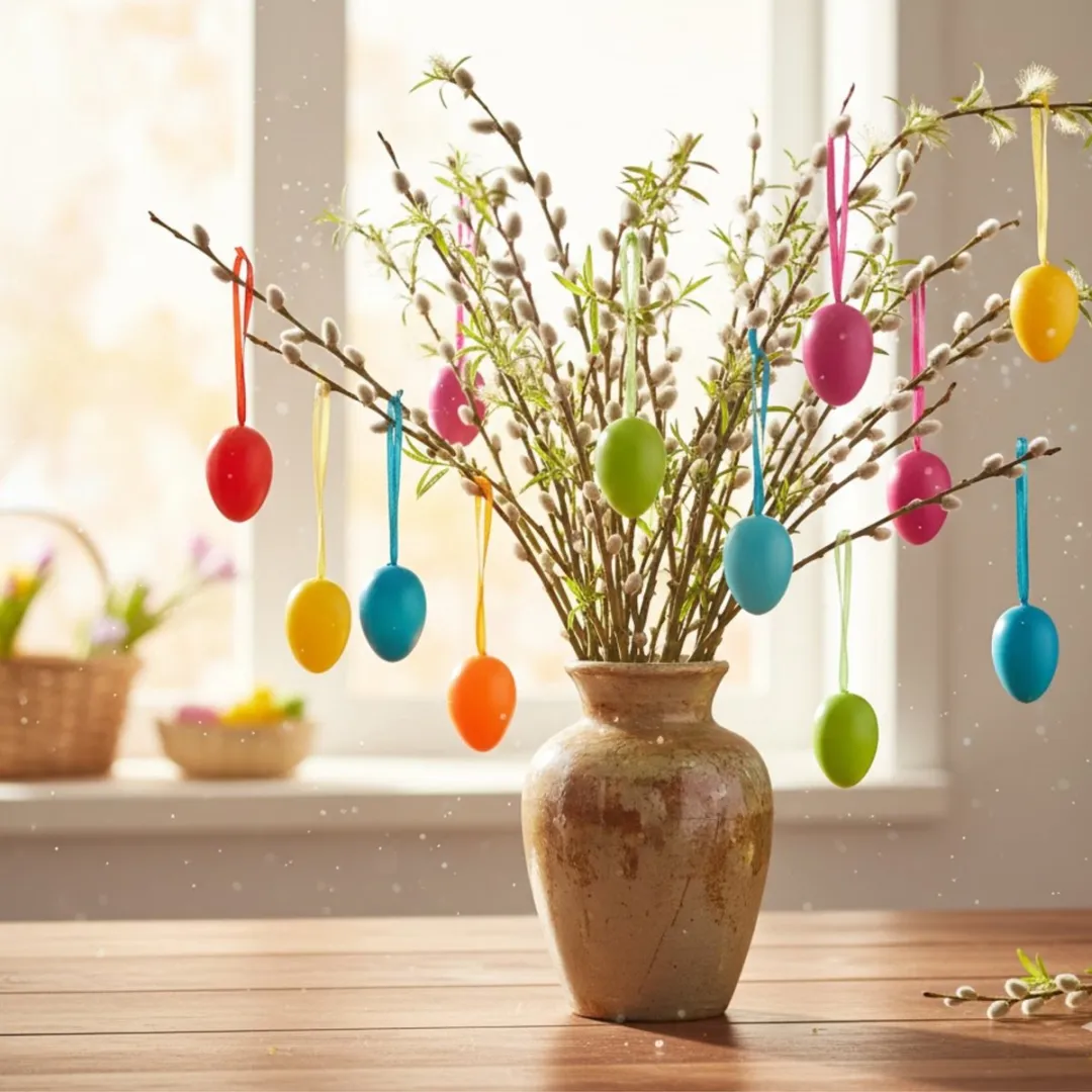 Decoris Paaseieren 12 Stuks - Multicolor Kunststof
