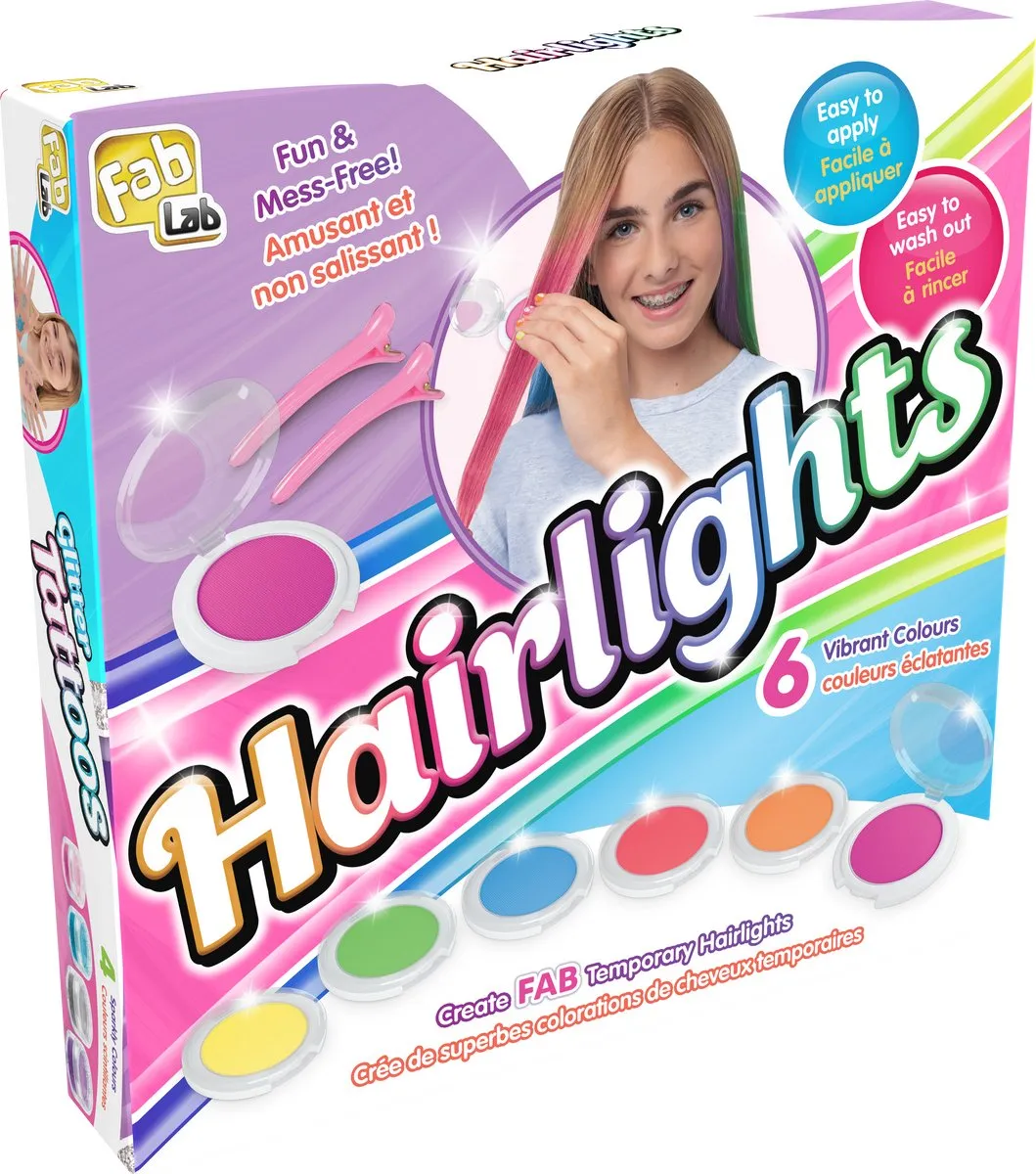 Goliath Fablab Hairlights Haarkrijt - 6 Stuks - Kindervriendelijk