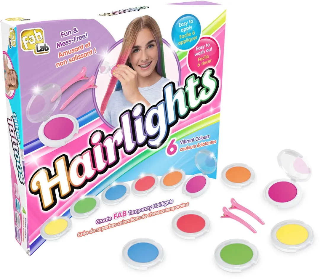 Goliath Fablab Hairlights Haarkrijt - 6 Stuks - Kindervriendelijk