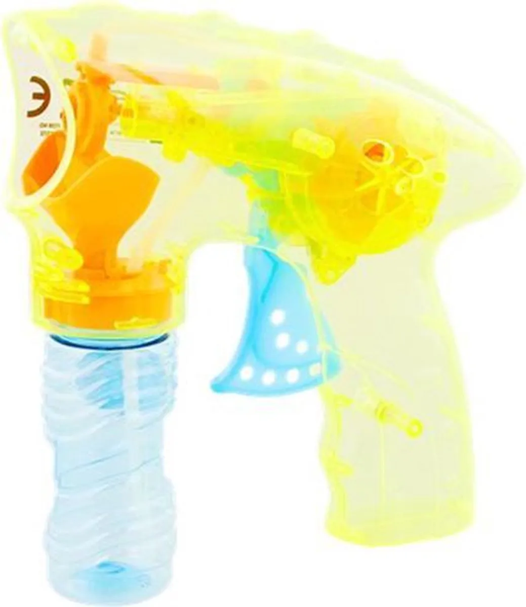 Bellenblaaspistool met bellenblaas - Multicolor - Kunststof - 15 x 16 cm - Assorti