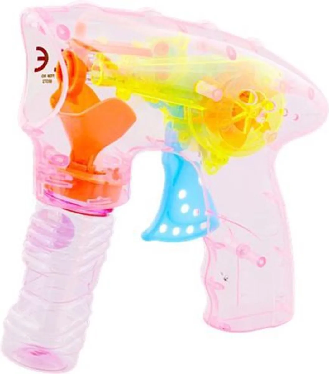 Bellenblaaspistool met bellenblaas - Multicolor - Kunststof - 15 x 16 cm - Assorti