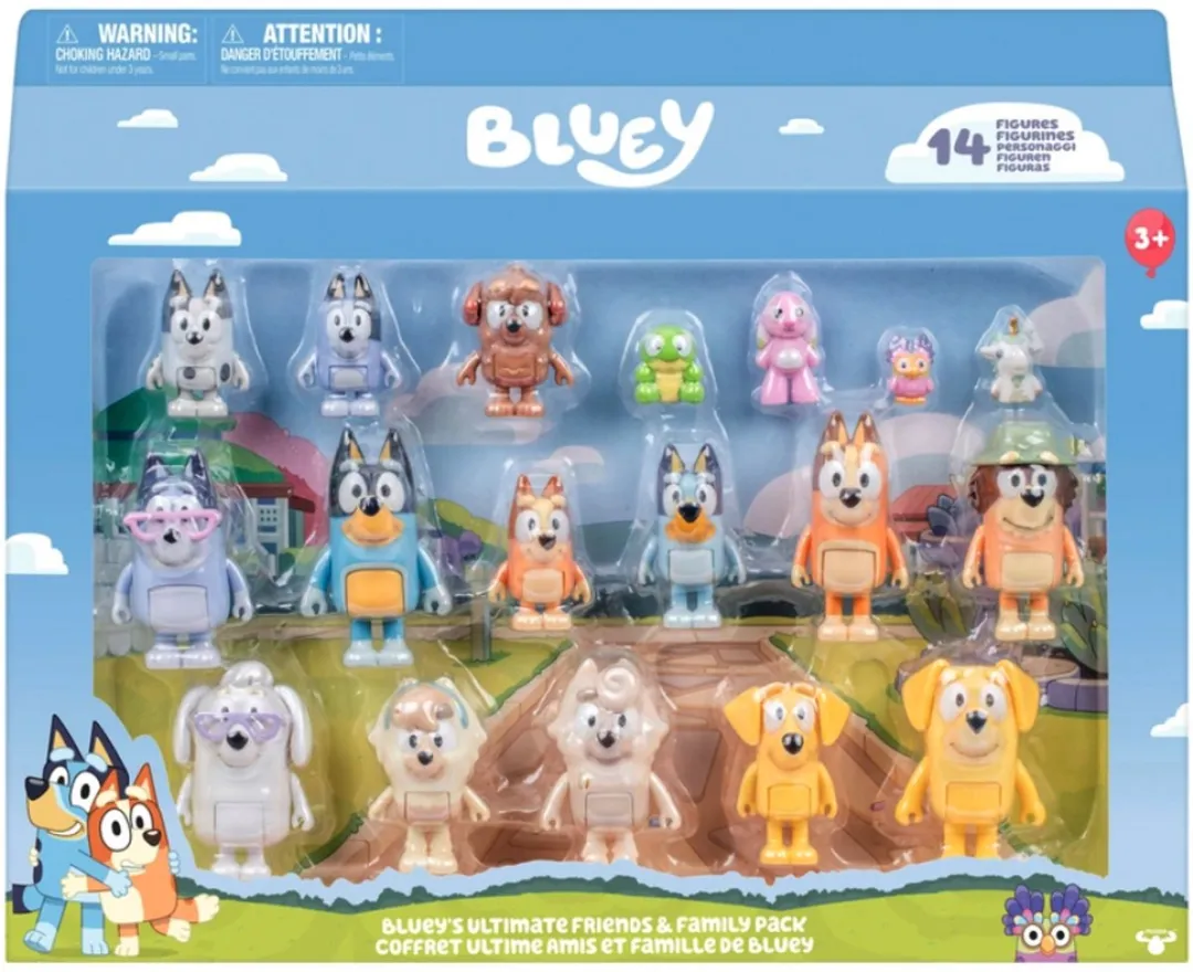 Moose Toys Bluey Speelset - 14 Figuren + 4 Accessoires
