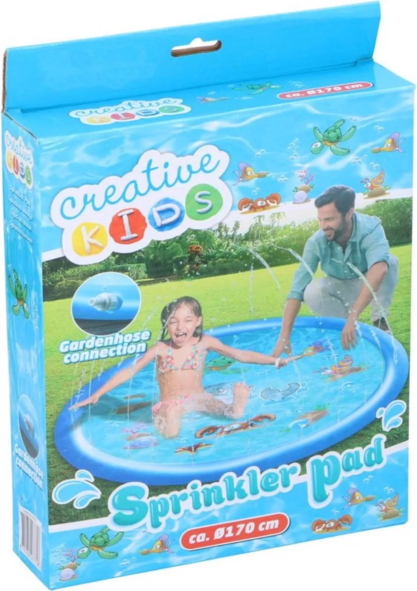 Eddy Toys Creative Kids Waterspeelmat 170cm - Blauw - afbeelding 4 van 4