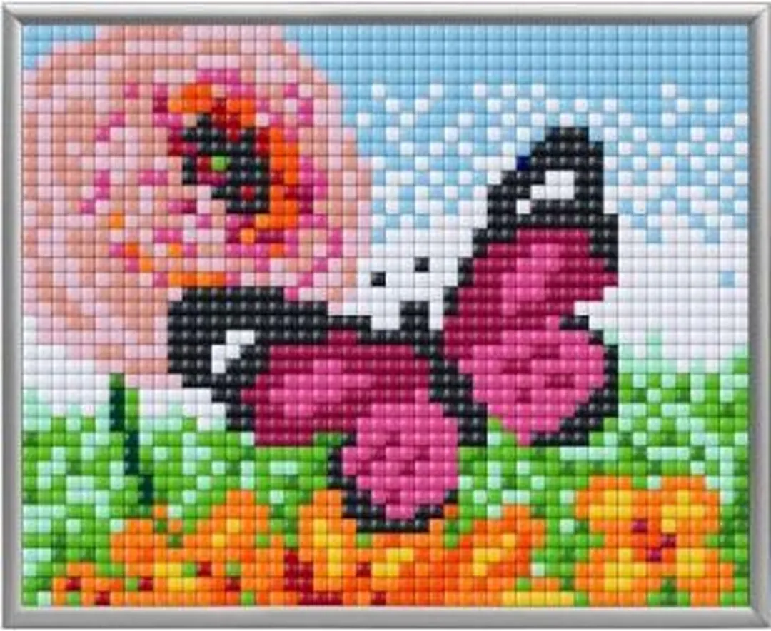 Pixelhobby XL Geschenkset Roze Vlinder - 3 Stuks
