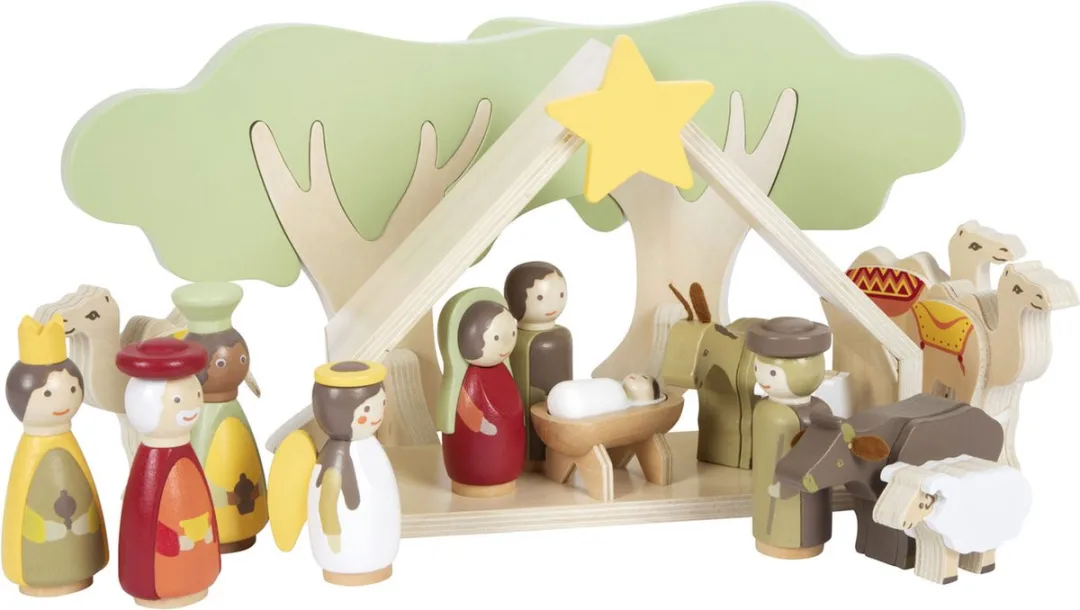Small Foot Houten Kerstkribbe Speelset
