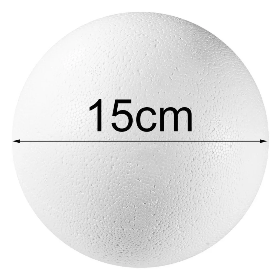 Rayher hobby materialen Piepschuim ballen - 6x stuks - Dia 10 en 15 cm - vormen en figuren - Bollen