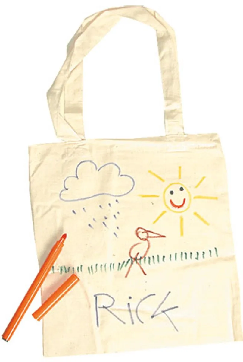 Goki Cotton Tote Bag - Licht Bruin