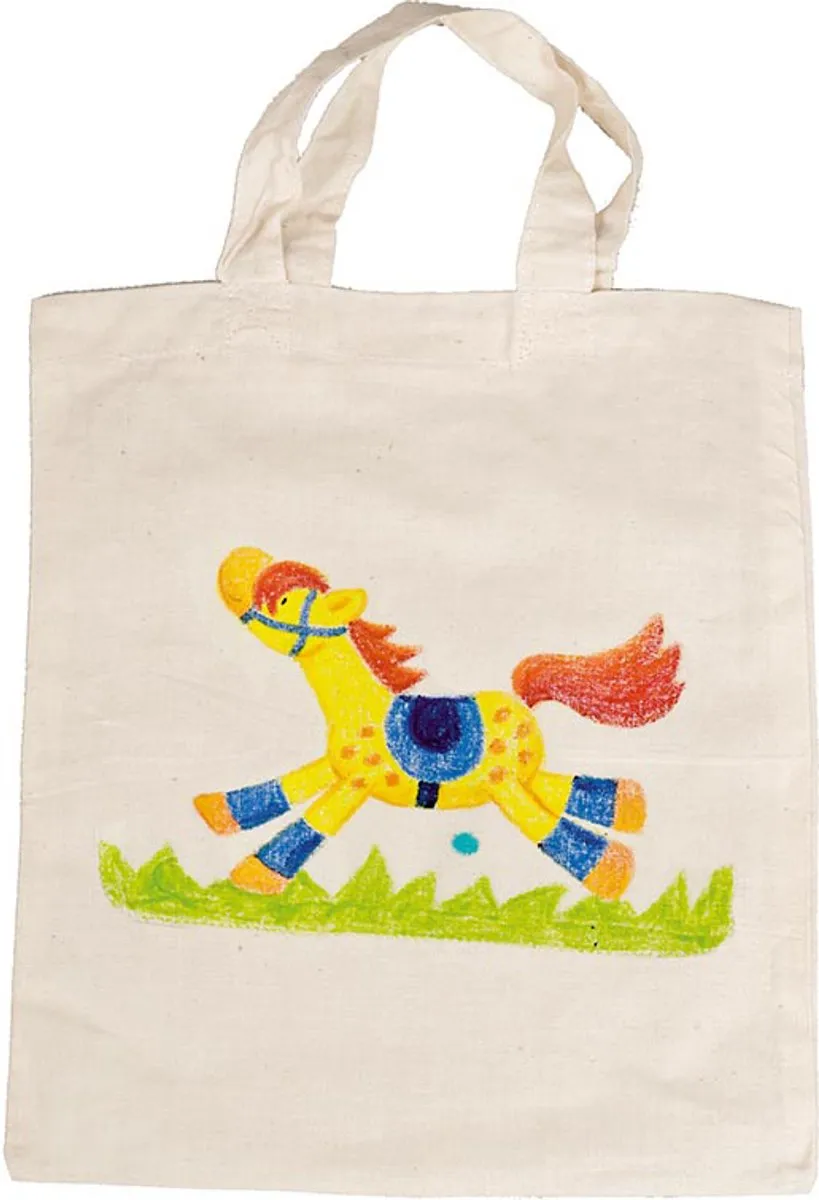 Goki Cotton Tote Bag - Licht Bruin