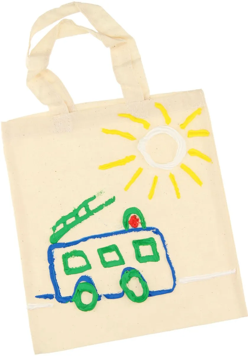 Goki Cotton Tote Bag - Licht Bruin