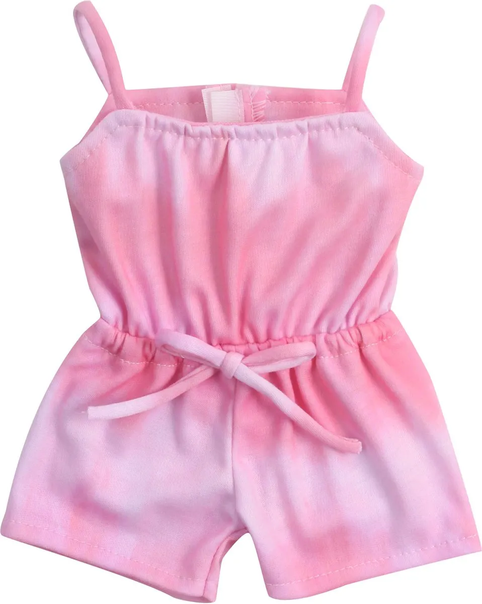 Sophia's Poppenkleding voor Modepop - Romper - Poppen Accessoires - Roze/Tie-Dye